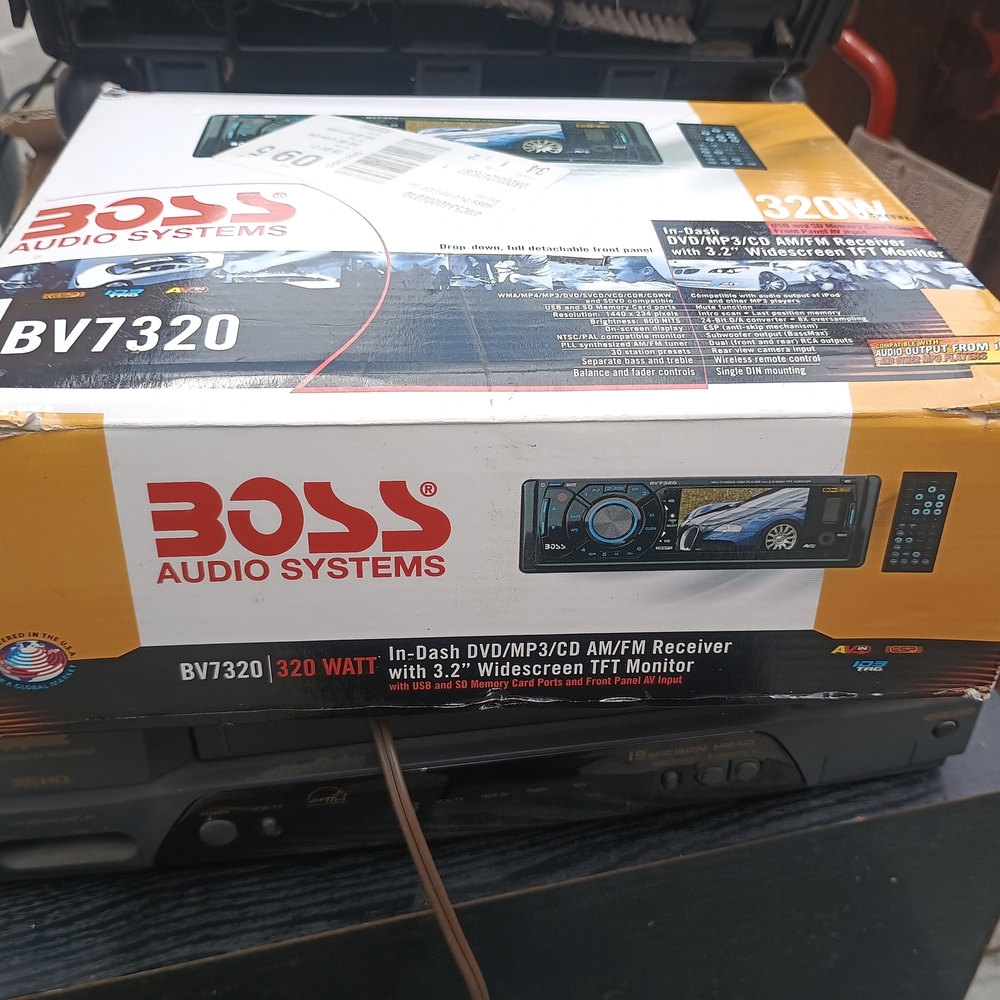 Boss BV7320 Car Stereo Receiver Box - White, Orange, Black